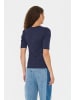 SAINT TROPEZ Kurzarm-Bluse LucianaSZ Gerade Passform in Night Sky