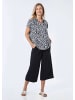 GOLDNER Kurzgröße:  Druckbluse in schwarz / weiß / gemustert