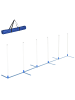 Pawhut Hunde Agility Set Weiß+Blau PE-Kunststoff