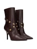 Versace Braun Leder Knöchel Stiefel