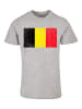 F4NT4STIC T-Shirt Belgien Flagge Belgium in grau meliert