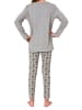 NORMANN Schlafanzug langarm Pyjama Sterne - 74225 in grau