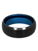 Adeliás Herren Edelstahl Ring Ringweite 62 in schwarz