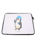 Mr. & Mrs. Panda Notebook Tasche Pinguin Duschen ohne Spruch in Weiß