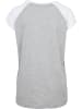 Urban Classics Urban Classics Damen Ladies Contrast Raglan Tee in grey/white