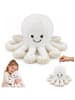 Wisam Plüsch-Oktopus, Kuscheltier mit elastischen Tentakeln, weiß, 50 cm