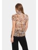 SAINT TROPEZ Langarm - Hemd LiljaSZ Gerade Passform in Birch Dot Leopard
