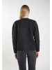 DreiMaster Damen Strickjacke in Dunkelgrau Melange