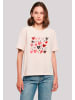 F4NT4STIC Ladies Everyday Tee Cute Herzen Variety Valentinstag in pink