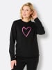 WITT WEIDEN Sweatshirt in schwarz-magenta