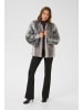 Kaffe Jacke KAsolana Baggy fit in Grey / Brown Fur look