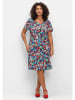 sheego by Joe Browns Jerseykleid in blau gemustert