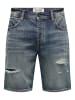 Only&Sons Shorts Denim Midi Bermuda Mid Waist Pants in Dunkelblau