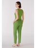 Oui Jerseyhose FEYLIA Slim Fit, cropped in green