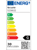 näve LED-Außenleuchte 30W "Radia" in schwarz - EEK G - (L)18,5cm x (B)6cm x (H)22cm