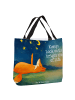 Mr. & Mrs. Panda Shopper Fuchs Sterne Design mit Spruch in Weiß