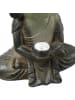 MARELIDA LED Solar Buddha Wackelfigur Gartenfigur H: 19cm Lichtsensor in anthrazit