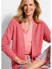 GOLDNER Strickjacke mit Strickbandblende in koralle