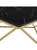 Beliani Couchtisch MALIBU in Schwarz/Gold - (W) 80 x (H) 40 x (L) 80 cm