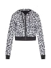 Swirly Damen Sweatshirt in Weiss Leo