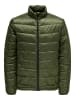 Only&Sons Legere Steppjacke Einfarbig Dünn Gefütterte Übergangsjacke in Olive