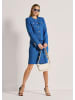 MADELEINE Eleganter Kurzblazer ohne Kragen in royalblau