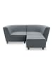 58 aufm Kessel GARTENLOUNGE Set 2 Brandie 206x77x176 mit Outdoorbezug in dunkelgrau