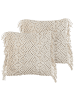 Beliani 2er-Set Dekokissen PATTAN in Beige