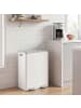 SONGMICS Mülleimer Pary in Mattweiß - (B)37.7 x (H)66.9 x (T)47.6 cm - 2 x 30 L