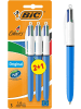 Bic 4 Farben Kugelschreiber Set 4 Colours Original, 3er Pack, Ideal für das Büro