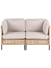 Beliani 3-tlg Sitzgruppe OMEGANA in Beige/Schwarz