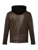 Men Plus Lederjacke in haselnuss
