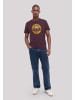 F4NT4STIC T-Shirt Guns 'n' Roses Vintage Bullet Logo in maroon