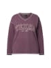 Ulla Popken Sweatshirt in dunkel weinrot