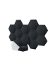 relaxdays 36 x Akustikplatten „Hexagon“ in Schwarz – 30 x 26 cm