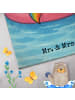 Mr. & Mrs. Panda Gästehandtuch Einhorn Blümchentail Design ohne Spruch in Weiß