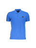 GianMarco Venturi Blaues Baumwoll-Polohemd