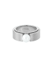 Steel_Art Fingerring Ring 420 Strichmatt in Silberfarben Strichmatt