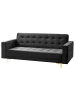 Beliani 3-Sitzer Sofa ABERDEEN in Schwarz/Gold - (W) 186 x (H) 83 x (L) 88 cm