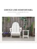 Outsunny Adirondack-Gartenstuhl 75B x 87T x 93H cm Weiß
