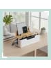 relaxdays Kabelbox in Natur/ Weiß - (B)30 x (H)16 x (T)13 cm
