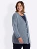 sheego Strickjacke in eisblau-rauchblau