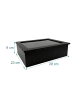 relaxdays Teebox in Schwarz - (B)28 x (H)9 x (T)23 cm