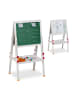 relaxdays Kinderstandtafel in Weiß - (B)45 x (H)81 - 104 x (T)42 cm