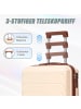 ABRIHOME Kofferset Hartschale mit Kosmetiktasche in Beige