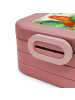 Mr. & Mrs. Panda MEPAL Bentobox Hahn Korn Design mit Spruch in Rot Pastell