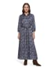 Betty Barclay Hemdblusenkleid mit Bindegürtel in Blau/Braun