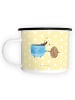 Mr. & Mrs. Panda Kaffeetasse Kaffee Bohne ohne Spruch in Gelb Pastell