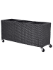 Beliani Outdoor Blumentopf BELLIS in Schwarz - (W) 82 x (H) 40 x (L) 28 cm