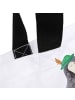 Mr. & Mrs. Panda Tote Bag Pinguin Bier mit Spruch in Weiß